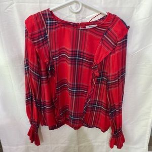 Kensie Red Plaid Shirt